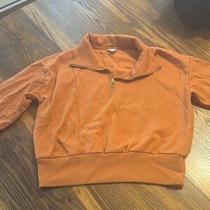 Target Orange Quarter-Zip Pullover